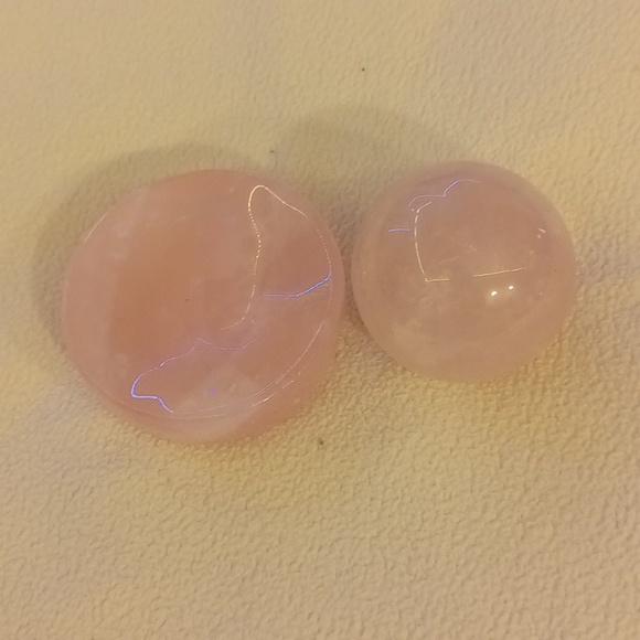 Rose quartz two piece paper weight - Picture 2 of 4